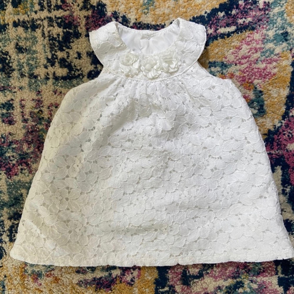 Girl’s Floral Spring White Dress